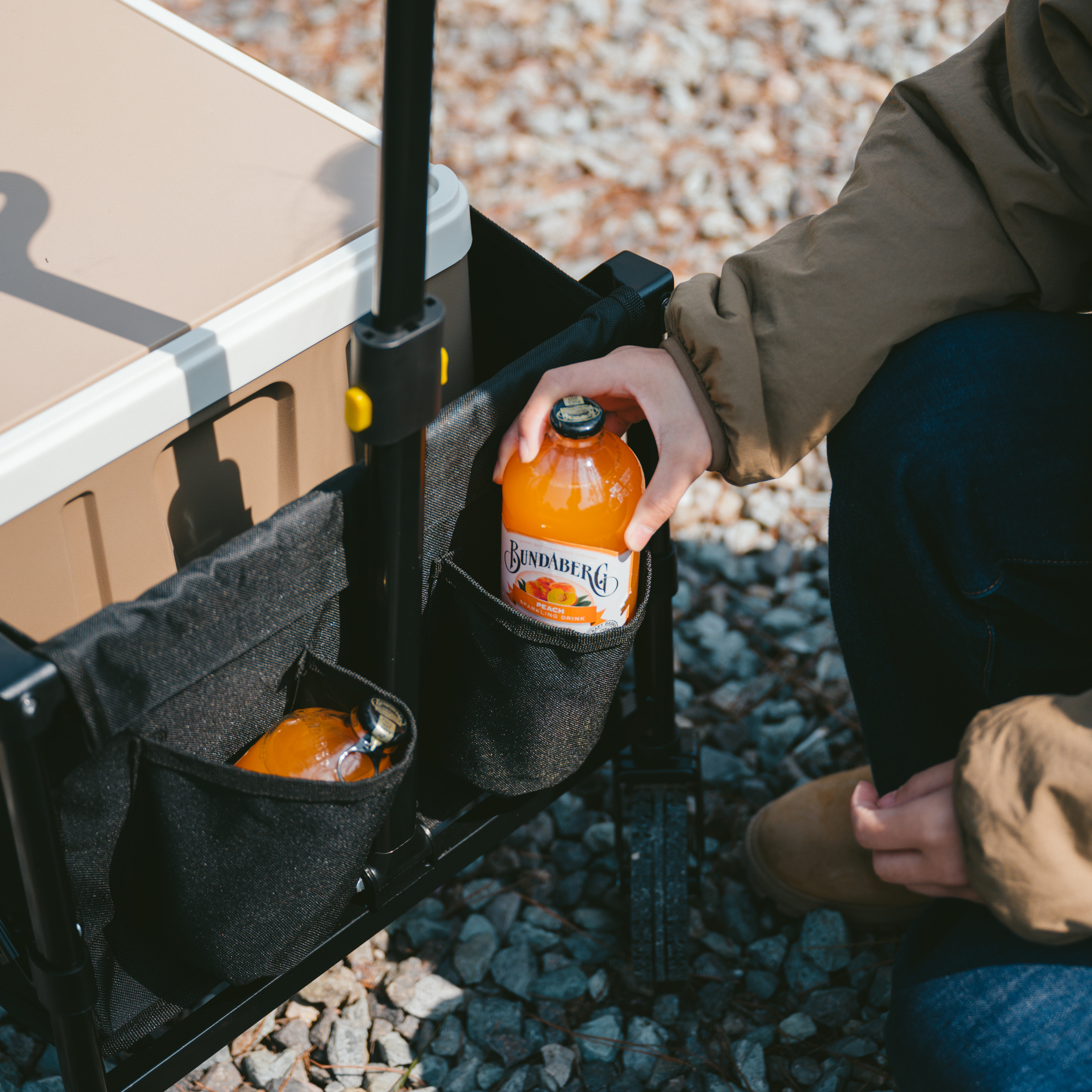 Naturehike skládací přepravní vozík na kolečkách Smart 6 kg - černý